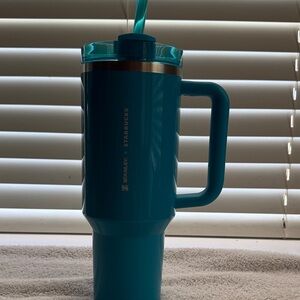 Stanley x Starbucks 40oz Tumbler Teal Blue Handle Cup